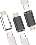 Adaptateur Usb C Vers Micro Usb(Lot De 3) Type Jack Chargeur Cable Usbc Femelle Android Mâle Convertisseur Mini Charger Prise Adapter Compatible Pour Huawei Xiaomi Redmi Samsung Câble Connecteur