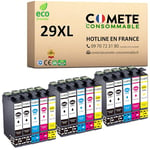 COMETE, Marque française - 29XL - 15 Cartouches d'encre Compatibles avec Epson 29 XL Fraise - pour Epson Expression Home Cartouche XP 245 XP 235 XP 255 XP 345 XP 355 XP 455 (6 Noir et 9 Couleur)