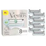 Gillette Venus Satin Care Pour La Peau Et Les Poils Pubiens, Lot De 8 Lames De Rechange, Recharges De Rasoir Avec Barre De Protection Et Lames Affutées, Rasage Doux Des Zones Intimes