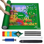 MOZOOSON Tapis de Puzzle, Tapis Puzzle pour Jusqu'à 3000 pièces, Puzzle Rouleau Feutre 2000 1000 pièces, Économiseur de Puzzle Pliable avec Pompe Gonflable