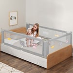 Barrière de Lit pour Enfant - Pliable, Portable, 180 x 98 cm, Cadre en Acier, en Tissu - Swanew