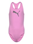 Puma Swim Girls Racerback Swimsuit Sport Swimsuits Pink Puma Swim