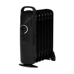 Devola 600W Mini Oil Filled Radiator (Black) - DVMOR7F06B