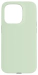 Coque pour iPhone 15 Pro Couleur menthe vert clair simple