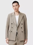 AllSaints Newton Organic Cotton Blazer, Mid Grey