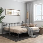 Cadre de canapé-lit extensible Lit simple pour adulte - Gris Métal 90x200 cm BV789701