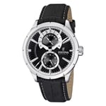 Festina - F16573/3 - Montre Homme - Quartz Analogique - Bracelet Cuir Noir