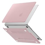 GPXIIZ Coque Compatible avec MacBook Air 15 Pouces M3 M2 2024 2023 Release A3114 A2941, Étui de Protection Housse Rigide en Plastique 15,3", Rose