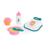 Corolle - Petit Coffret Repas Rose, 5 Accessoires, pour Poupon 30cm, dès 18 Mois, 9000111130