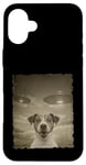 Coque pour iPhone 16 Plus Jack Russell Chien Selfie Vieux Téléphone Photo Drôle Observation OVNI