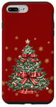 Coque pour iPhone 7 Plus/8 Plus Sapin de Noël et nœud rouge à carreaux