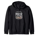 Prague Czech Republic Vacation Travel Outfit Prague Zip Hoodie