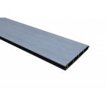 Mccover - Kit complet de départ/fin clôture en composite coextrudé 1,50 l x 1,80 h (lames réversible) - Coloris - Gris anthracite/ Gris clair,