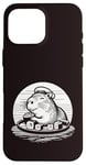 Coque pour iPhone 16 Pro Max Mignon Capybara mangeant des sushis kawaii