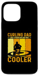 Coque pour iPhone 13 Pro Max Amateur de curling Cadeaux de sports d’hiver de curling papa