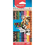 MAPED CRAYONS ANIMALS COLOR'PEPS FSC 100% X12 BTE CARTON