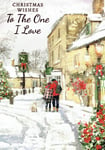 TO THE ONE I LOVE CHRISTMAS CARD, Quality Walking in the Snow Design