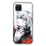 Cokitec Coque pour Samsung Galaxy A12 Manga Kaneki Blanc Multicolore