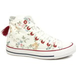 Chaussures Converse  C.T. All Star LTD Hi Optical White Red Black 160421C