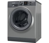 HOTPOINT Anti-stain NSWR 946 GK UK 9 kg 1400 Spin Washing Machine - Graphite, Silver/Grey