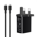 20W USB-C Power Adapter PD Fast Charger Plug & Cable For iPhone 15 Pro Max Plus