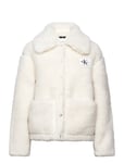 Short Sherpa Jacket White Calvin Klein Jeans