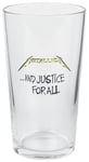 Metallica And Justice For All Beer Glass transparent