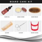 Beard Care Kit Styling Beard Comb Scissor Brush Moisturizing Beard Oil Cream TPG