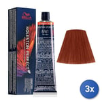 3x Wella Koleston Perfect Me+ Vibrant Reds 8/41 60ml