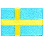 Strykejernsetikett Flagg Sverige 4x6cm - 1 stk.