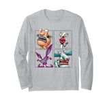 Aaahh!!! Real Monsters Front Back Character Grid Nickelodeon Long Sleeve T-Shirt