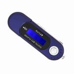 Portable Music MP3 USB Player With LCD Screen FM Radio Voice Memory Card Blue CE