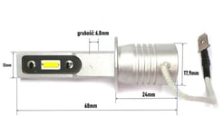 LED-lamppuja H1 9V-30V CANBUS CSP SET Uusi 4000lm