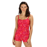 Regatta Aceana Tankini II Maillot de bain Femme Dark Cerise Tropical FR : 2XL (Taille Fabricant : Taille 20)