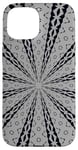 iPhone 15 Star Effect Geometric Symmetrical Pattern Black Cut Out Case