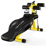 LILIS Weight Bench Adjustable Adjustable Weight Bench Full Body Workout Foldable Incline Decline Exercise Workout Bench For Home Gym (Color : Yellow)