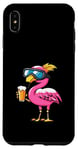 Coque pour iPhone XS Max Flamant rose amusant avec bière | BD Apres Ski