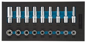 Hylssats 1/2" Torx Invändig E10-E24 18-Delar ProMeister