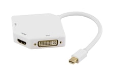 DELTACO DP-MULTI2 - videokort - DisplayPort / HDMI / DVI / VGA - 25 cm