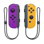 Manette Switch Sans Fil, Wireless Manettes De Switch Controller Pour Switch/Oled/Lite Avec 6-Axis Gyro/Double Vibration/Wake-Up/Screenshot Violet Orange