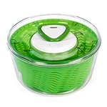 Zyliss Easy Spin 2 Salad Spinner, Large 6L Capacity, Plastic, Green, Unique AquaVent™/Retractable Cord and Brake System/Non-Slip Base/Easy Cleaning