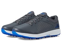 Skechers Mens Shoe-GO Golf Elite 5 GF Sneaker, Grey Synthetic/Blue Trim, 7.5 UK