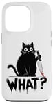 Coque pour iPhone 13 Pro Funny Cat What?