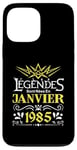 Coque pour iPhone 13 Pro Max Les légendes sont nées en Janvier 1985 Anniversaire Cadeau