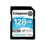 Kingston SDG3/128GB Carte mémoire SD Card ( 128GB SDXC Canvas Go Plus 170R C10 UHS-I U3 V30 )