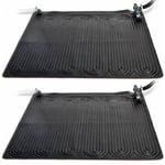 Intex - Tapis chauffant solaire 2 pcs pvc 1,2x1,2 m Noir 28685 n/a