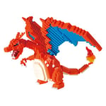 Bandai - Nanoblock - Figurine Pokémon - Dracaufeu (Charizard) - Figurine en Briques 860 pièces - Jeu de Construction Montage Maquette - Kit Construction Jouet Enfant 12 Ans et + Ado Adultes - NBPM80