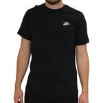 Nike Homme M Nsw Club Tee T-shirt, Noir/Blanc, XL EU