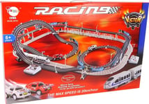 Leantoys Huge Race Track Elektrisk Järnväg 2In1 Racing 20 Km/H