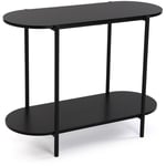 Versa - Console de style industriel, dimensions (h x l x l) 70 x 40 x 90 cm, métal noir